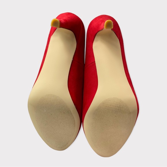 Just Fab red suede closed toe heels women’s shoes size 9 - Picture 8 of 8